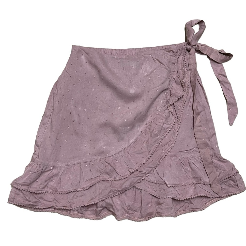 Anthropologie Sim & Sam Lilac Faux Wrap Mimi Skirt Size Small NWT